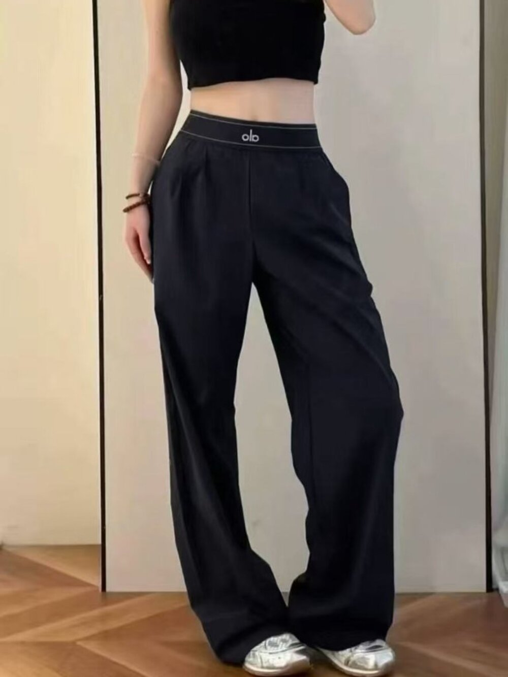 Women's ALO Yoga Suit Up Trouser Black 💙Athleisure Relaxed Fit Pants NWT💛